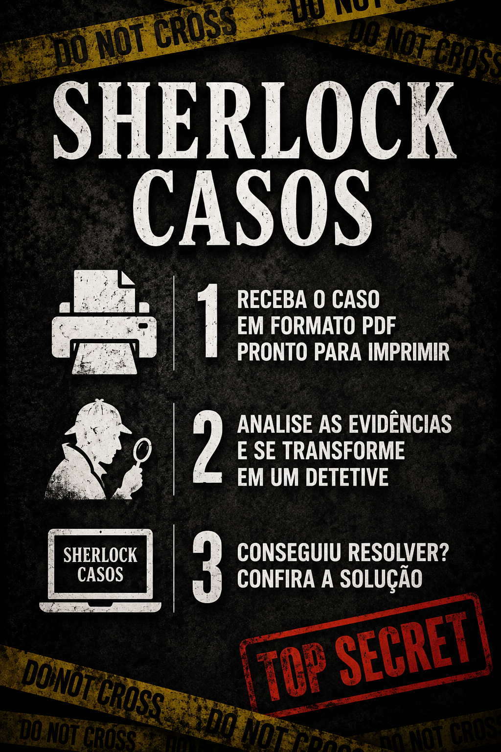 JOGOS DE DETETIVE – HOJE 3X1 – LEVE 3 CASOS + 7 CASOS EXPRESS DE PRESENTE