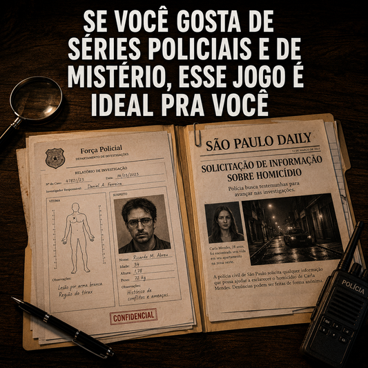 JOGOS DE DETETIVE – HOJE 3X1 – LEVE 3 CASOS + 7 CASOS EXPRESS DE PRESENTE